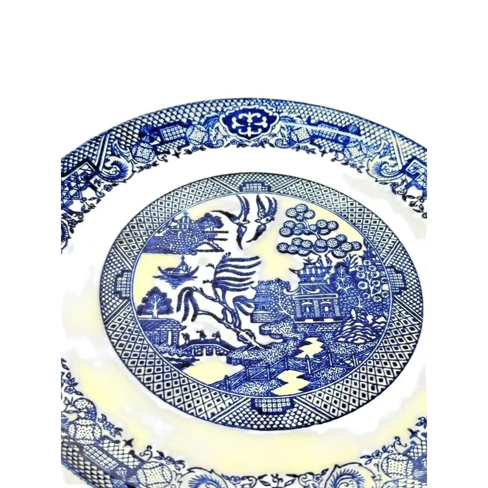 Luncheon Side Plate Vintage Blue Willow Ware Homer Laughlin Chinosiere Replaceme - Picture 10 of 16